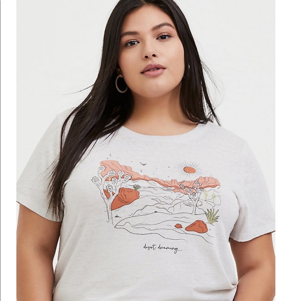 NWT Torrid Desert Dreaming beige T-shirt